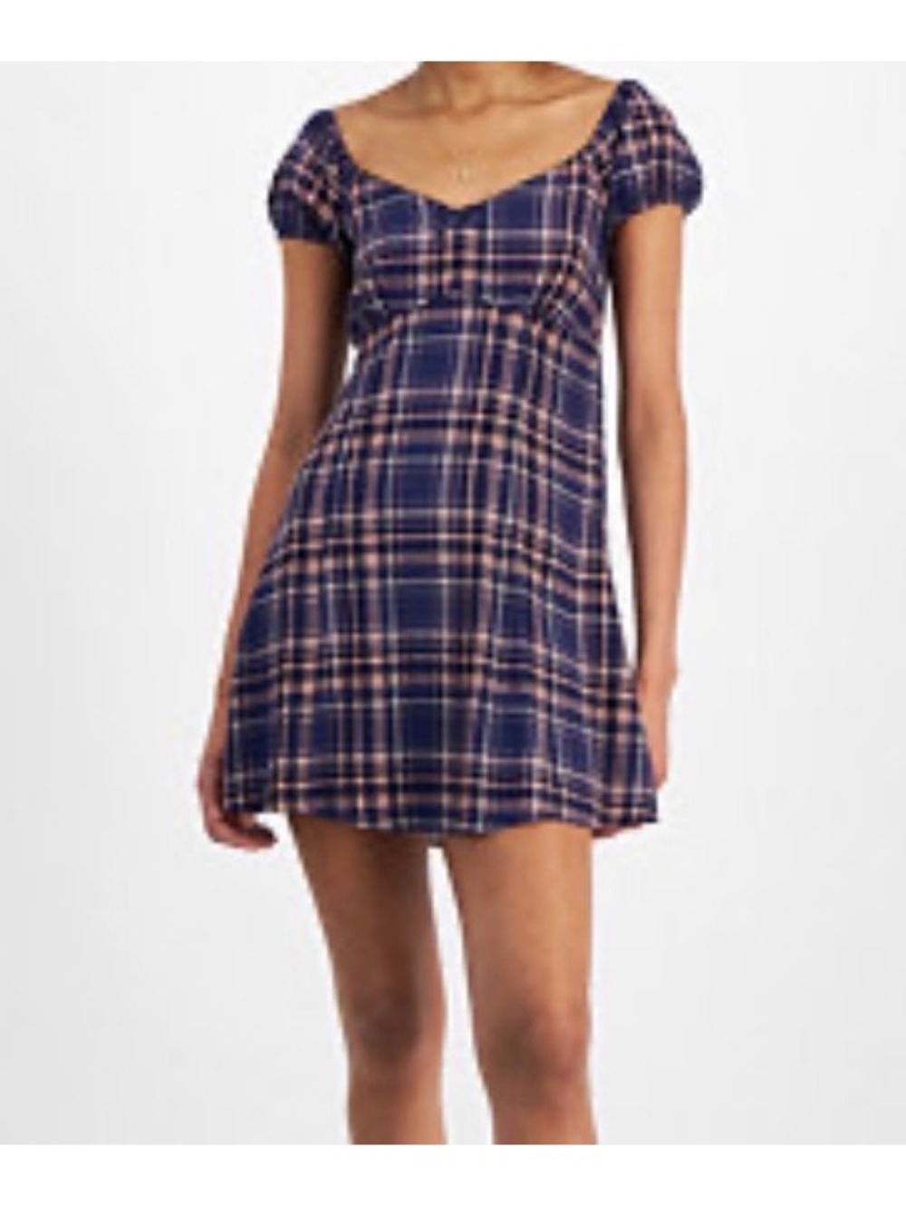 Plaid mini dress